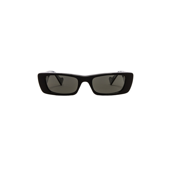 Gucci Slim Rectangular Sunglasses Black Size OS - Picture 1 of 4